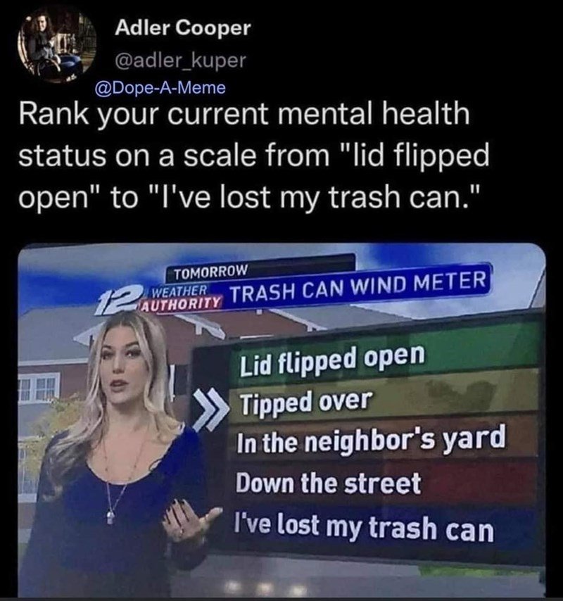 I've lost my trash can for sure
