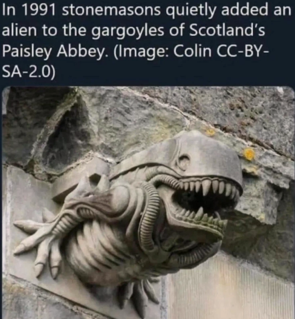 Xenomorphs and gargoyles are canon together