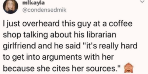 she cites her sources