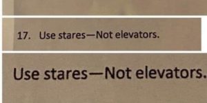 stares not elevators