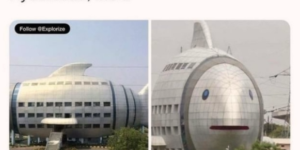 the department of fisheries building in hyderabad, india is very so-fish-tocated