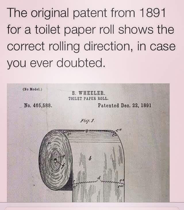 toilet paper patent