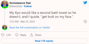 use a second towel to avoid getting butt on your face