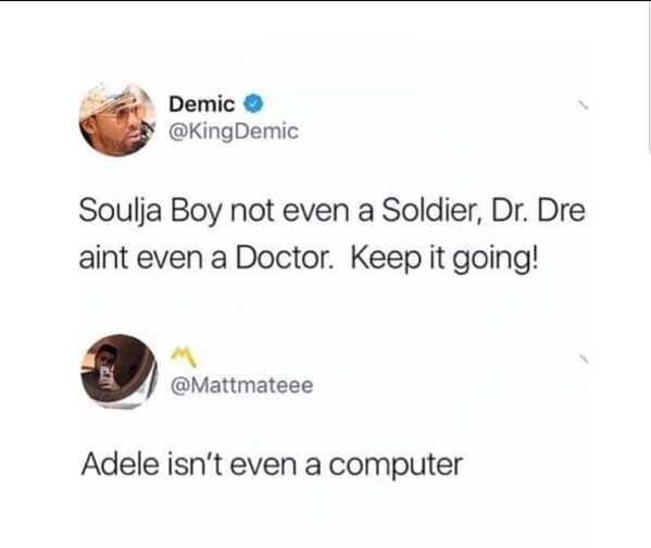 a tweet naming what celebrities are not