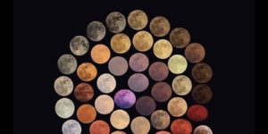 all the colors of the moon in one photo