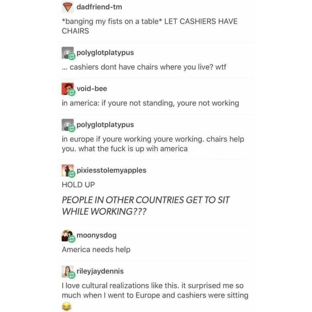 a thread about working conditions in america
