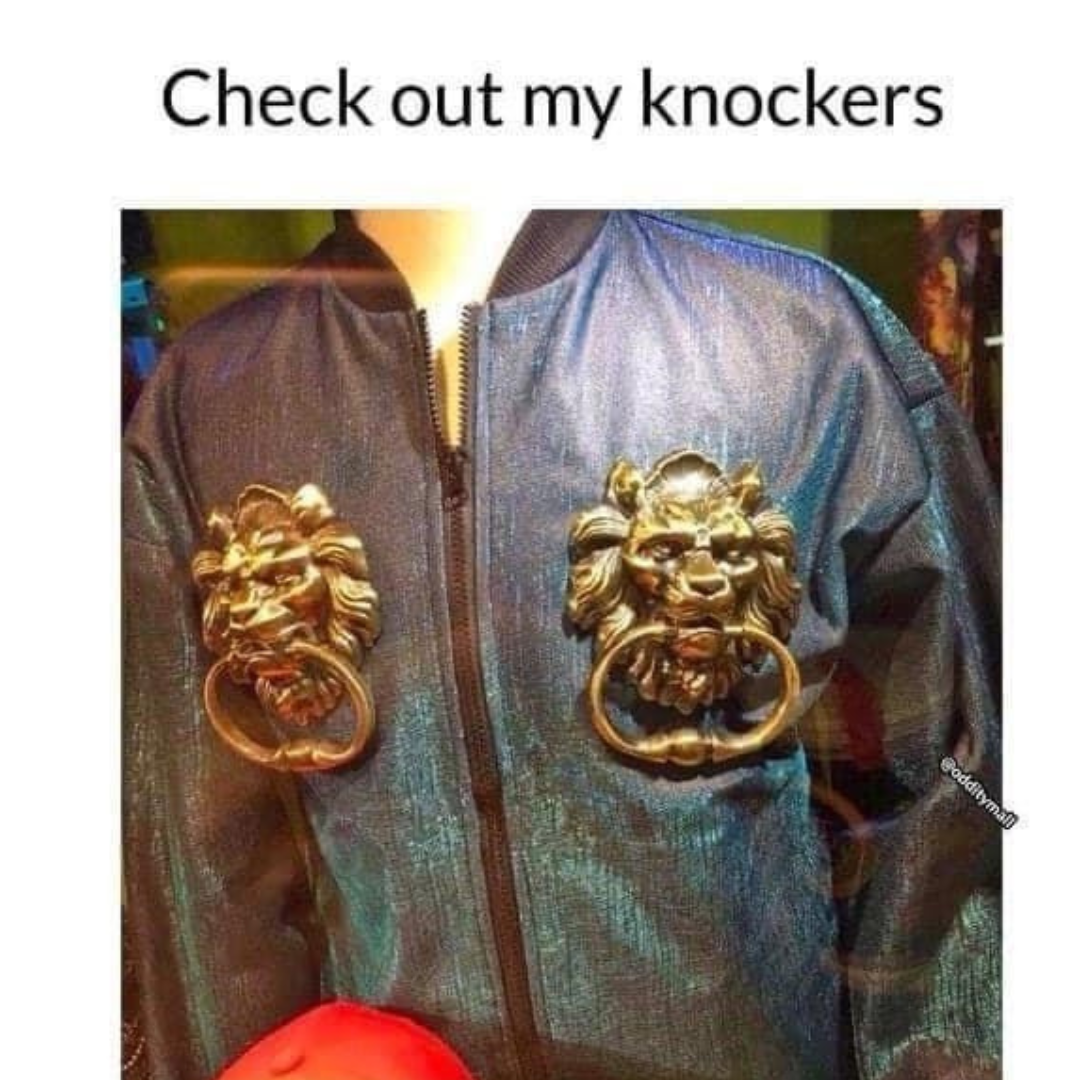 door knockers on the chest of a jacket