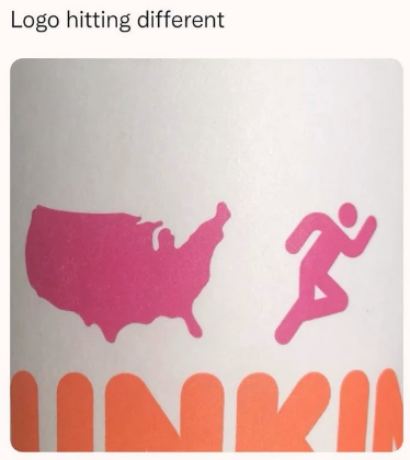 a close up of the dunkin donuts logo