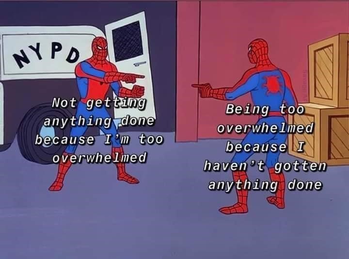 image with identical spider mans pointing at each other