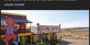 who wants to spend a night with me in a haunted clown motel next to a cemetery for miners?