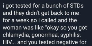 how not to tell someone their std test results