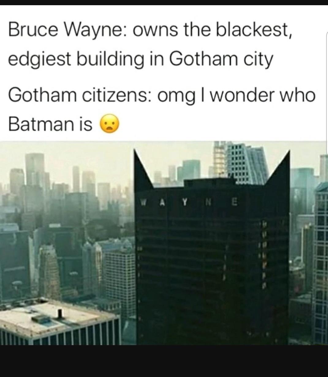 image of wayne tower from batman
