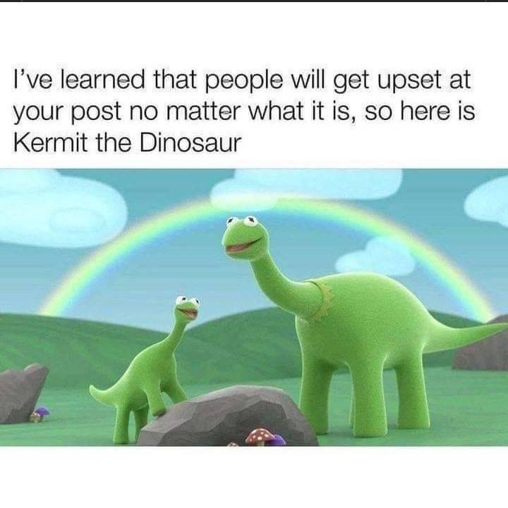 image of kermit the dinosaur