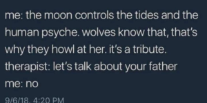 how about we talk about the wolves?