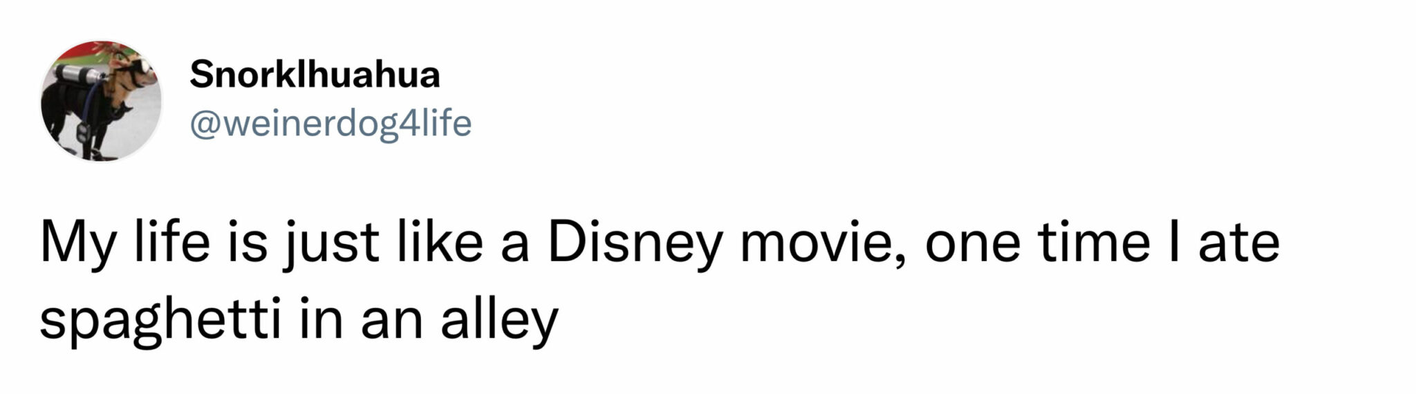 tweet about life as a disney movie