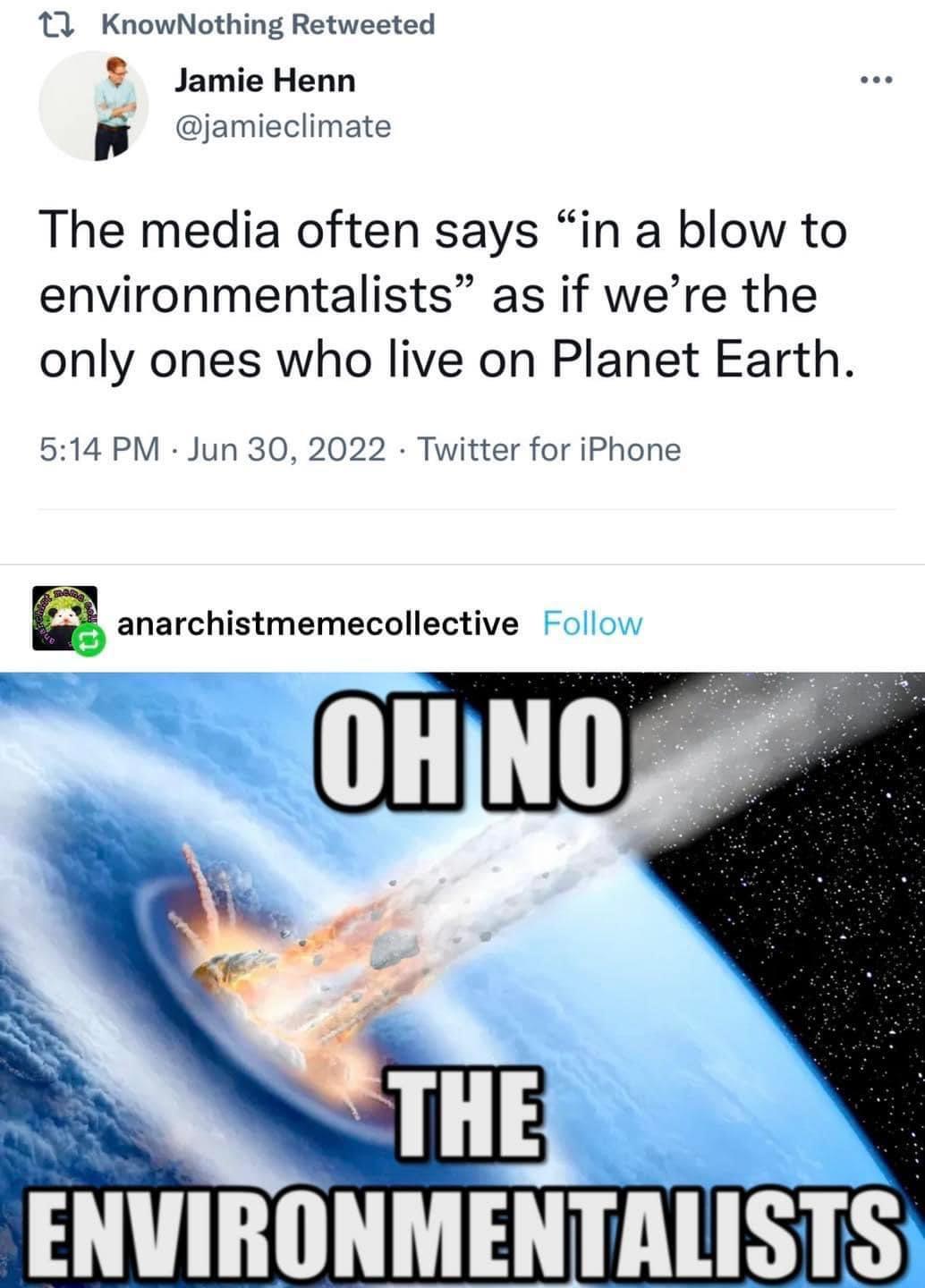 Meme about the environmentalists