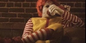 ronald mcdonald is tired of playing nice
