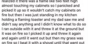 if you set your toaster on fire, you should probably just order in every meal