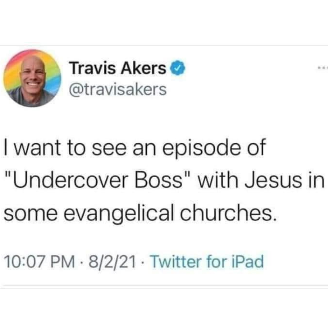 tweet about an episode idea for undercover boss