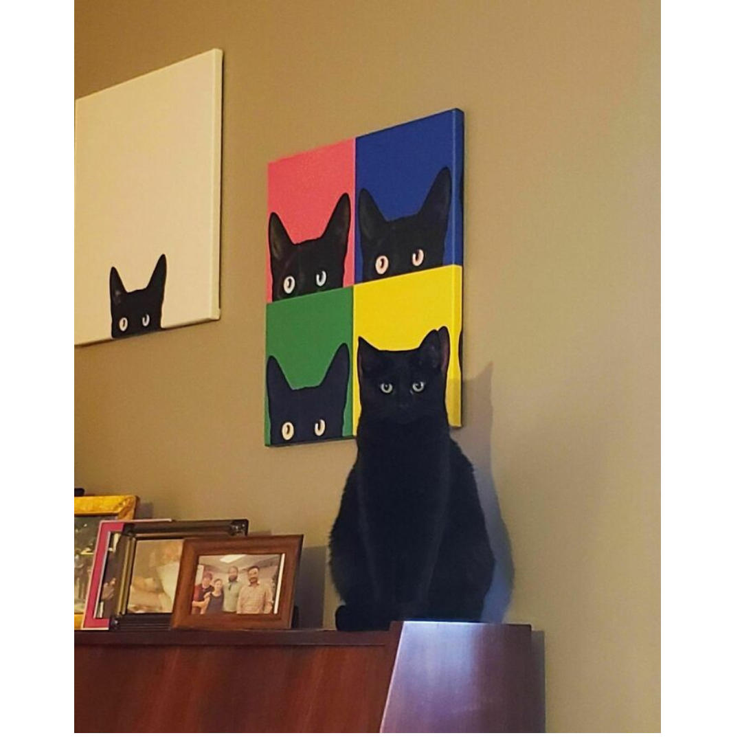 funny cat paintings