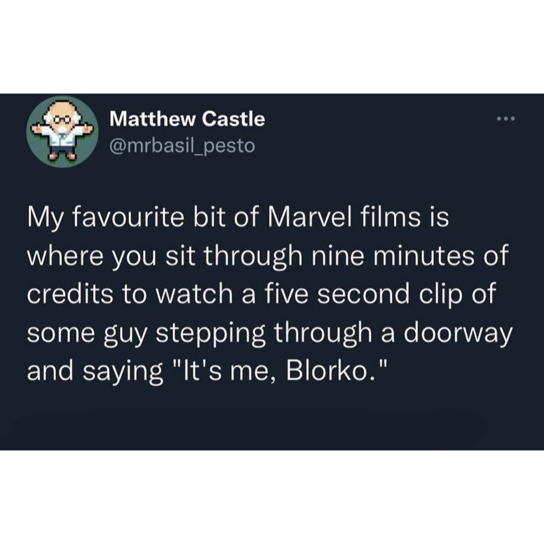 tweet about the end of marvel films