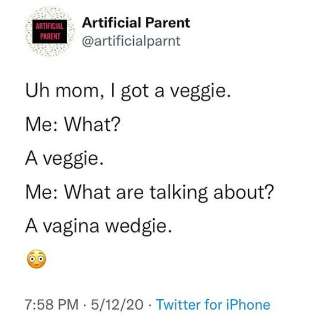 tweet about a child having a veggie