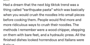 earthquake+pasta