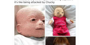 these crocheted dolls will definitely murder you in your sleep