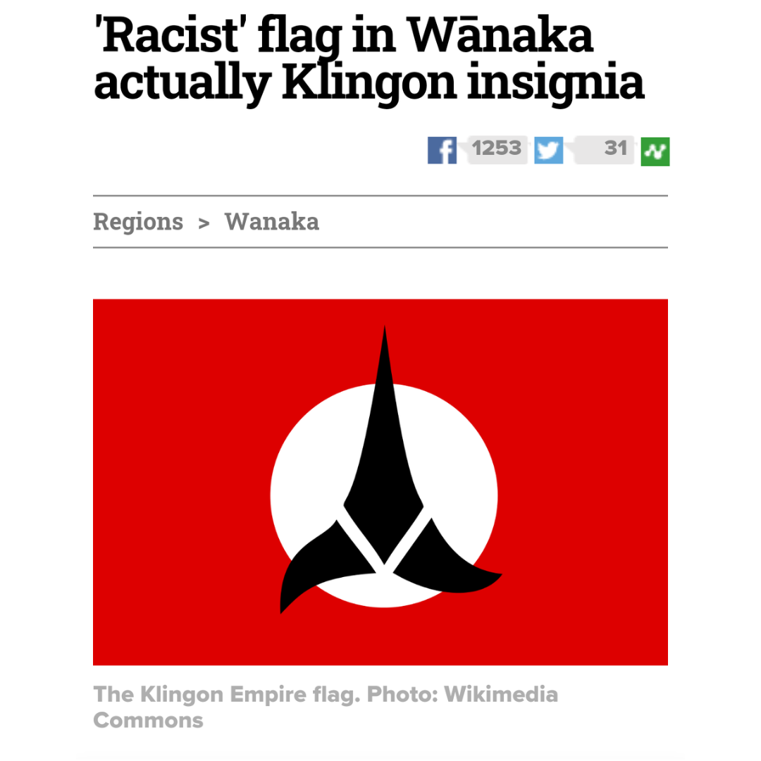 Racist Flag Actually A Klingon Insignia