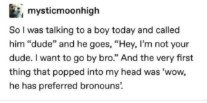 preferred bronouns