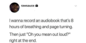 audiobook idea