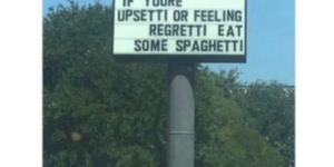 you never regretti spaghetti