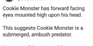 cookie monster is an ambush predator