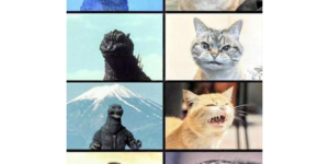 is godzilla… a cat?