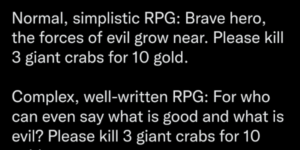 whatever kind of rpg you play, don’t let the giant crabs live. show no mercy