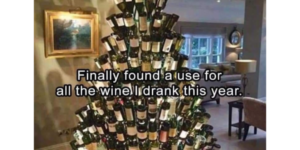 wine bottle christmas tree