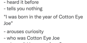 cotton eye joe years old