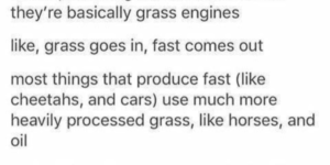 grass powered engines
