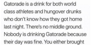 reasons to drink gatorade