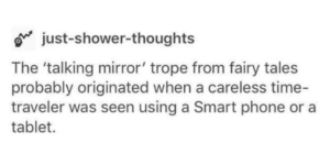 talking mirror trope origins