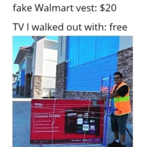 fake walmart tv steal